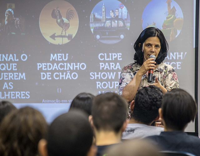Diretora do Anima Mundi, Aída Queiroz apresentou a situação do mercado audiovisual brasileiro
