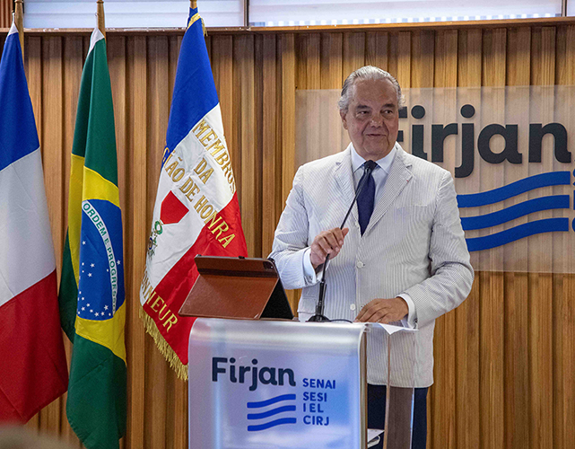 Presidente da Firjan, Eduardo Eugenio Gouvêa Vieira, destacou a importância da parceria com França