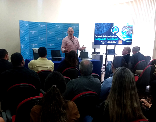 O vice-presidente da Firjan Serrana, Valter Zanacoli, no evento realizado na Firjan SENAI Petrópolis