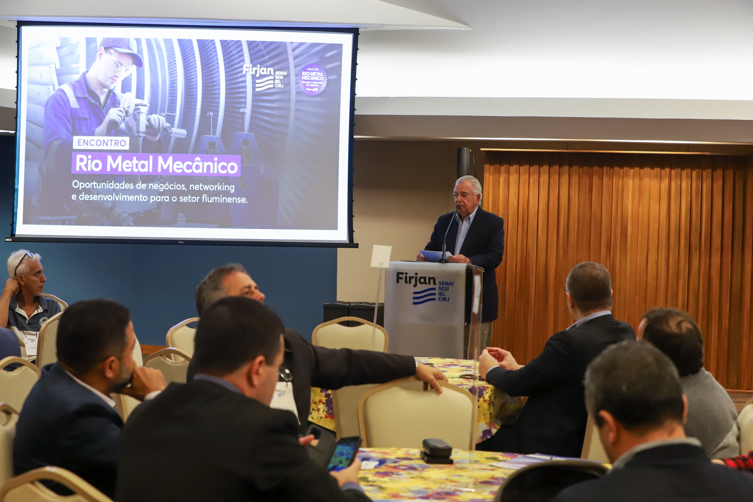 Raul Sanson, vice-presidente da Firjan CIRJ, no Encontro Rio Metal Mecânico