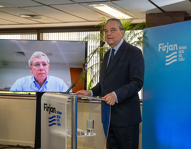 Eduardo Eugenio Gouvêa Vieira e o presidente da Vale, Eduardo Bartolomeo, falam sobre desafios para 2024