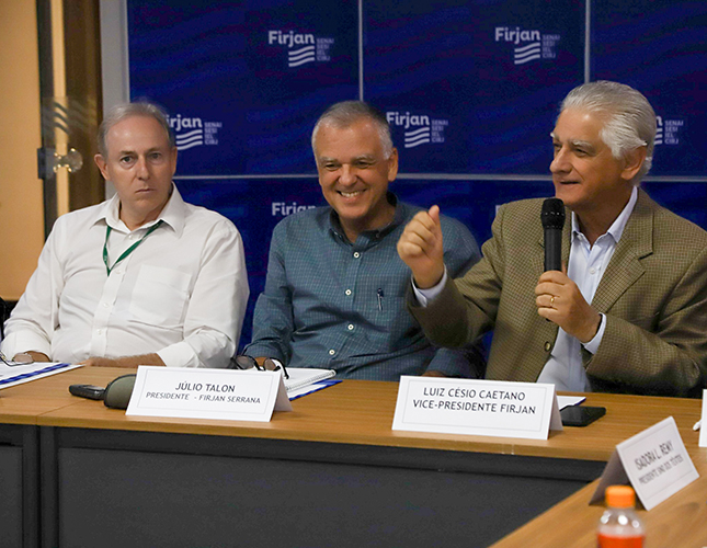 Luiz Césio Caetano participou do encontro do conselho empresarial em Petrópolis