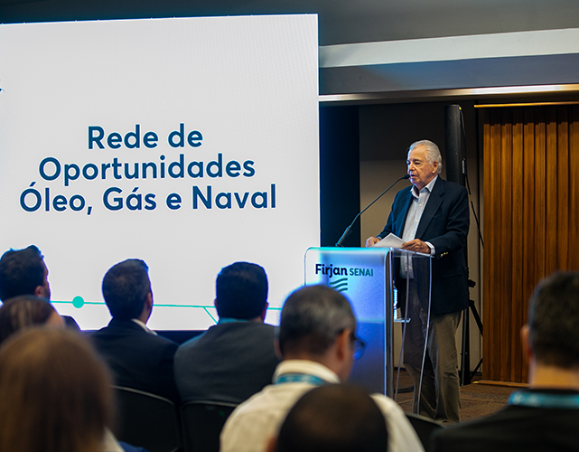 Raul Sanson, vice da Firjan, no evento realizado na sede da federação