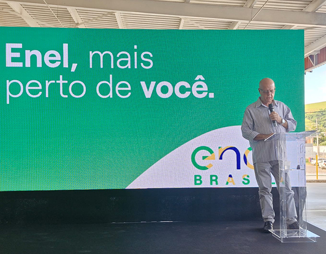 Presidente da Firjan Noroeste, José Magno Vargas Hoffmann durante cerimônia da Enel em Pádua