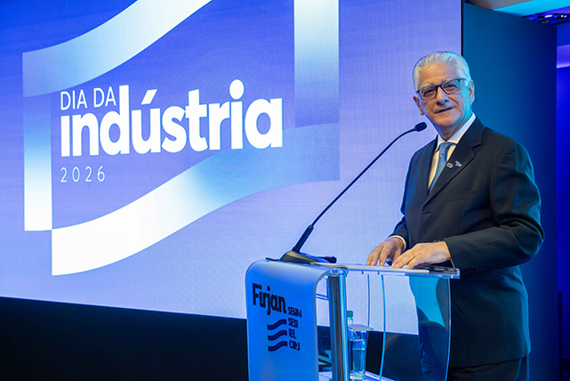 Luiz Césio Caetano, presidente da Firjan, no lançamento do estudo Custo Rio