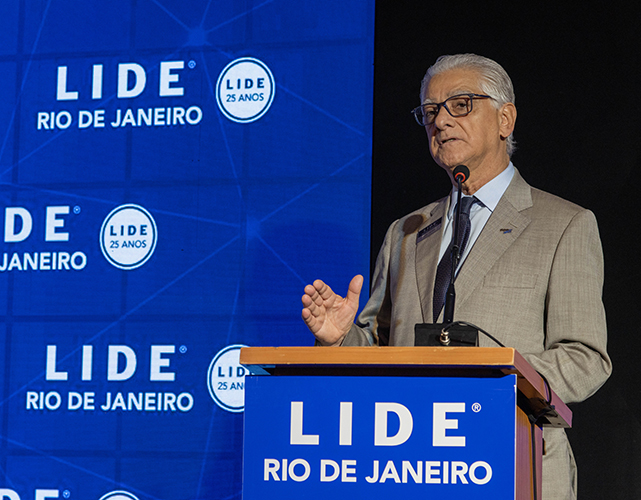 Luiz Césio Caetano, presidente da Firjan, durante participação no evento, no Copacabana Palace