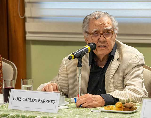 Luiz Carlos Barreto, durante reunião do Conselho da Indústria Criativa da Firjan.