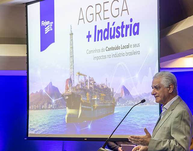 Presidente da Firjan, Luiz Césio Caetano enfatizou as necessidades de se criar as condições para que o Conteúdo Local crie uma indústria local competitiva e sustentável