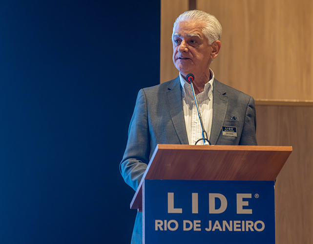 Luiz Césio Caetano, presidente da Firjan, em encontro LIDE